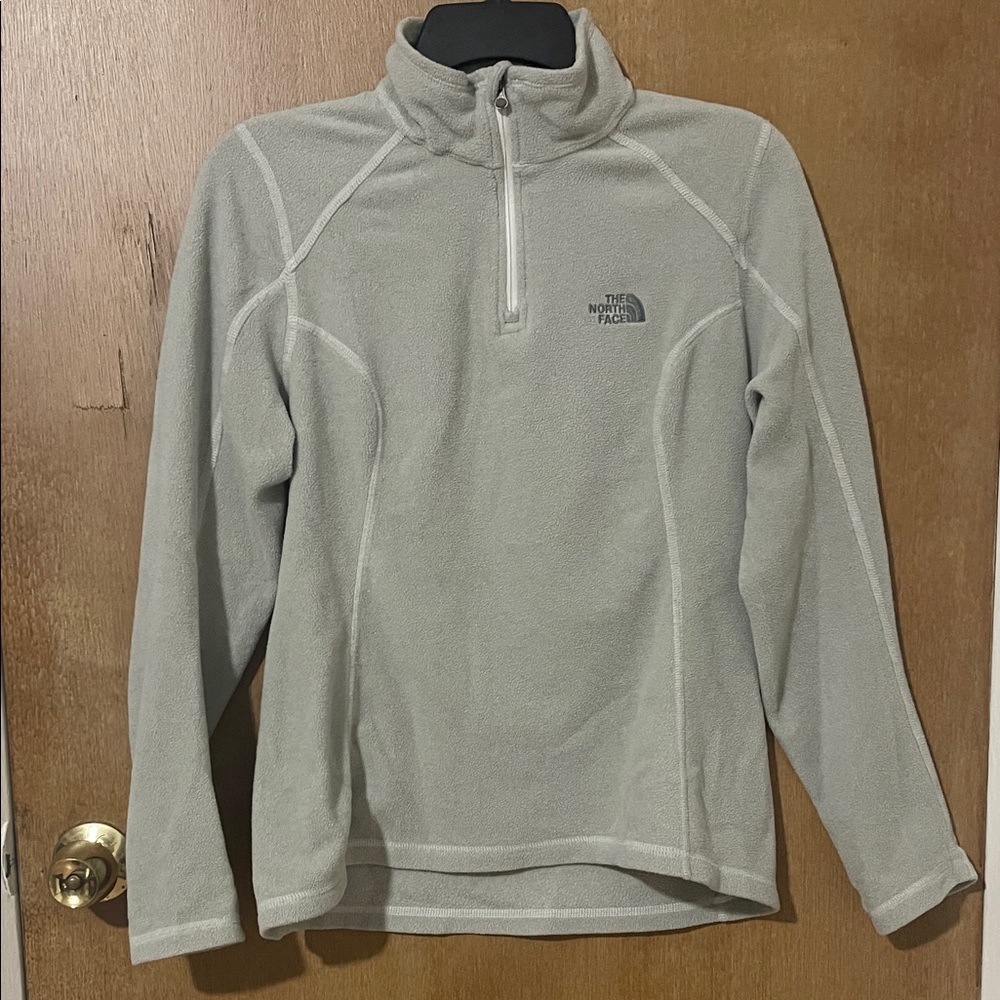 The North Face Women's Light Gray Fleece Zip-Up